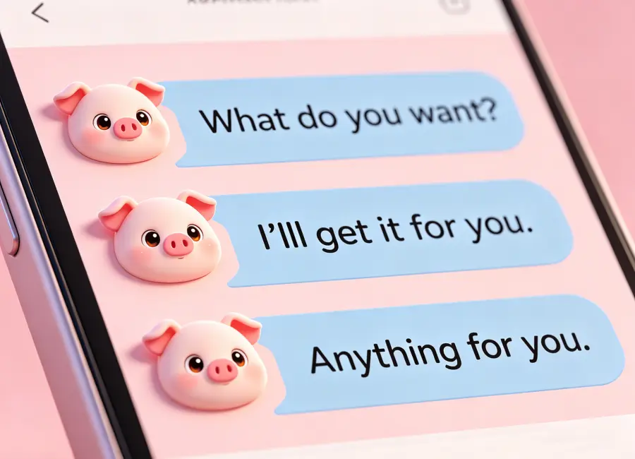 Chat with a paypig while handling awkward moments with calm authority